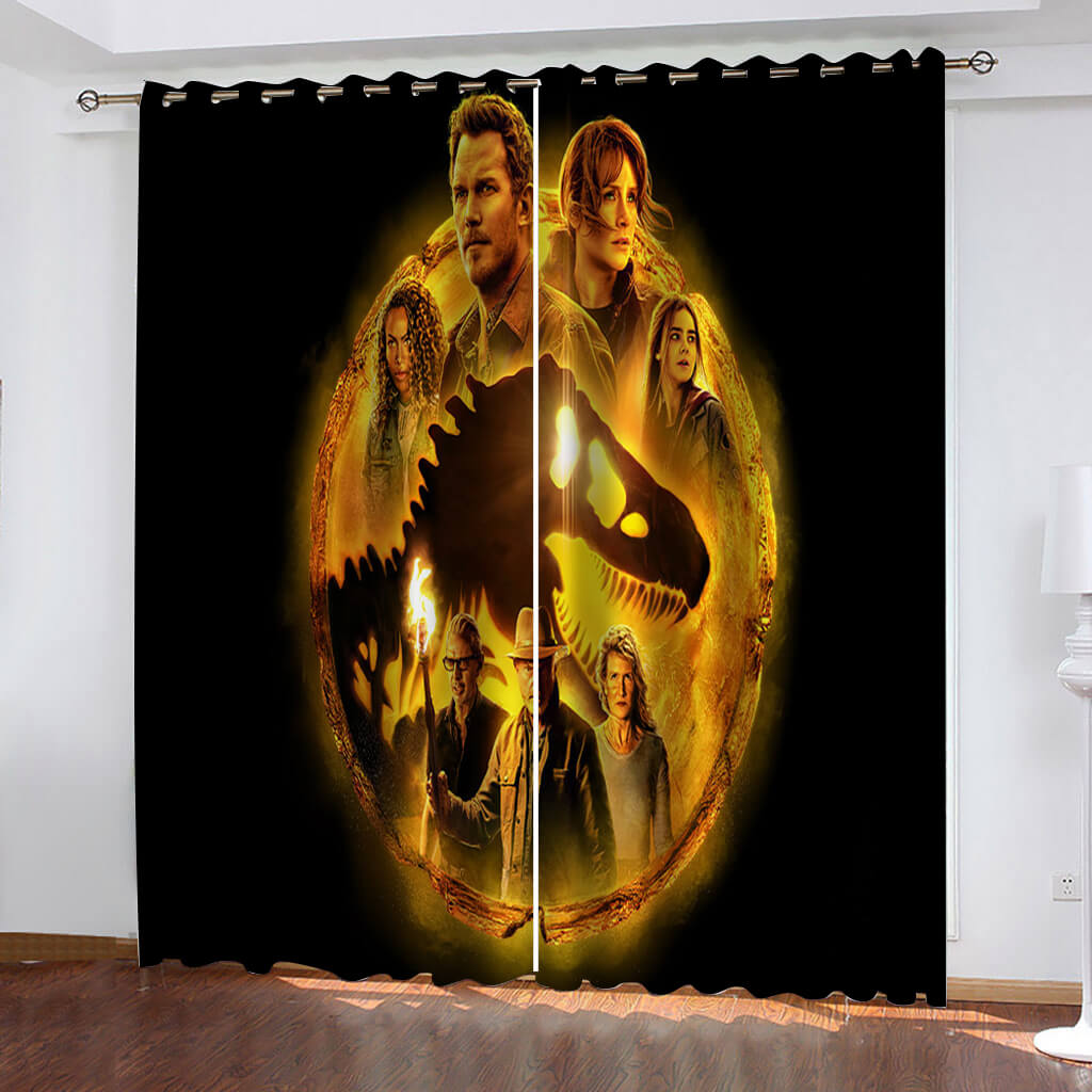 Jurassic World Dominion Curtains Blackout Window Drapes