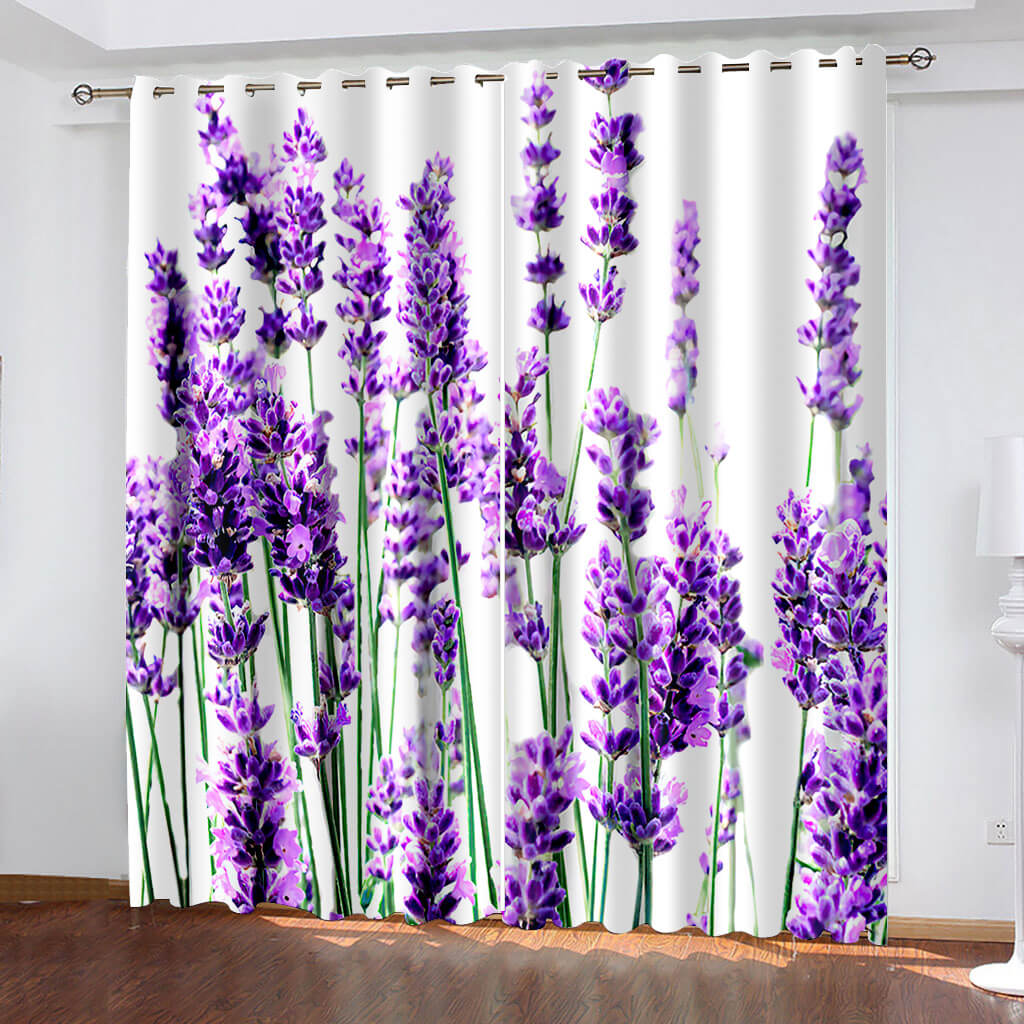 Lavender Curtains Blackout Window Treatments Drapes for Room Decoration