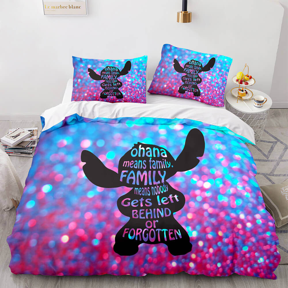 Lilo and Stitch Cosplay Kids Bedding Set Quilt Duvet Covers Bed Sets