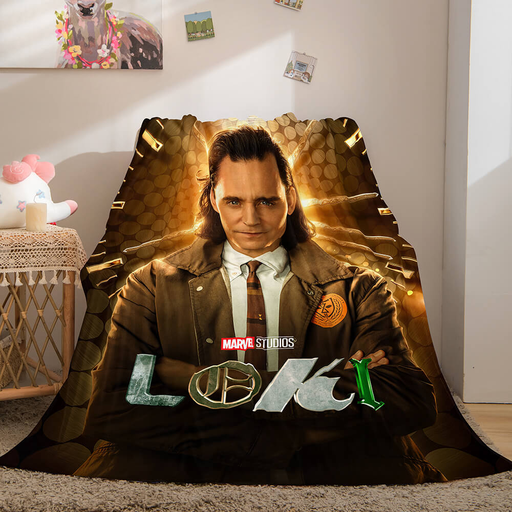 Loki Cosplay Flannel Fleece Throw Blanket Wrap Nap Quilt Blanket