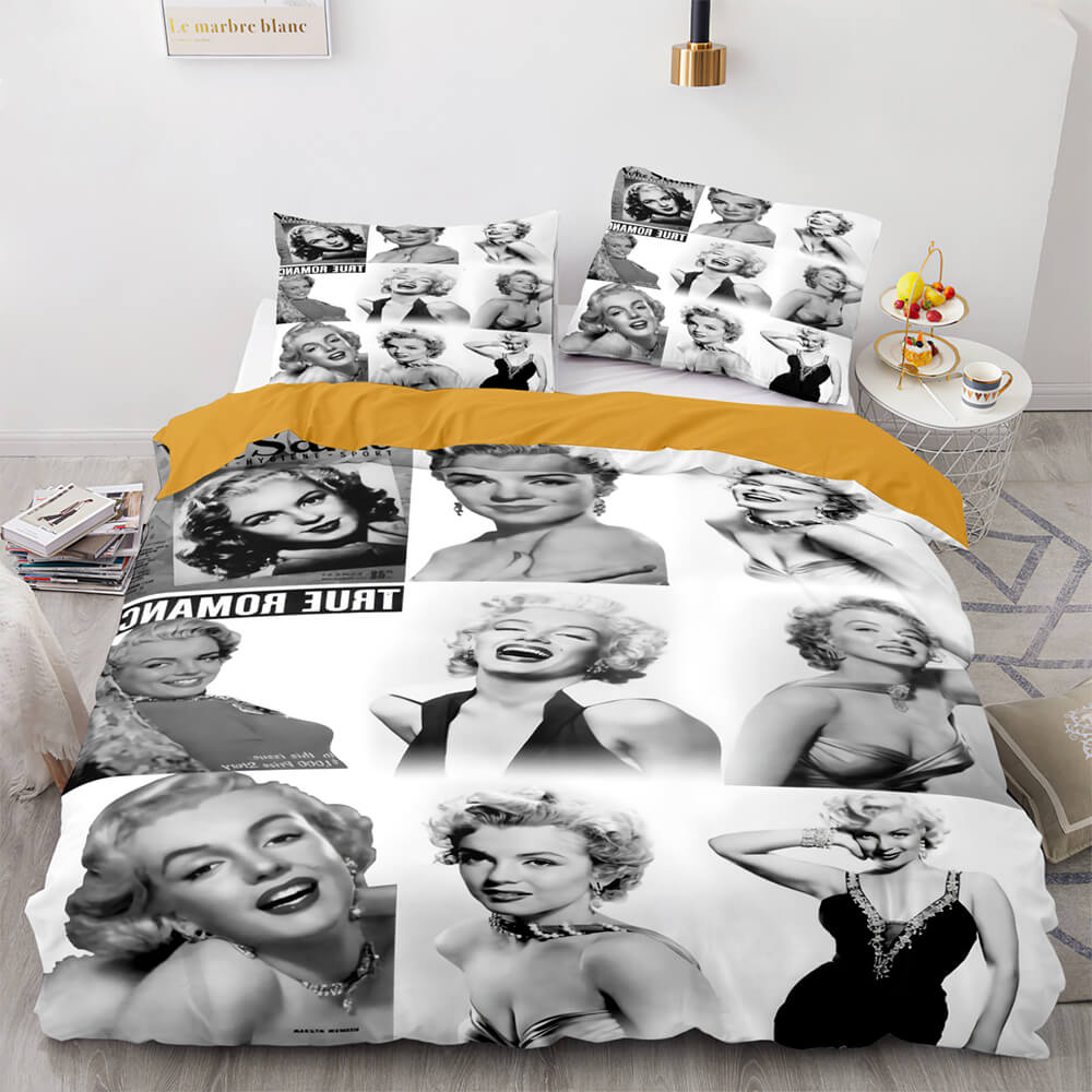 Marilyn Monroe Cosplay Bedding Set Quilt Duvet Covers Bed Sheets Sets