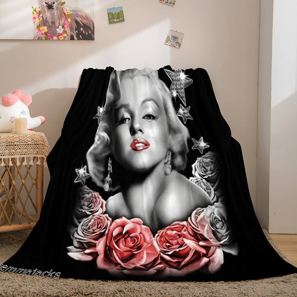 Marilyn Monroe Flannel Fleece Throw Blanket Quilt Wrap Nap Blanket