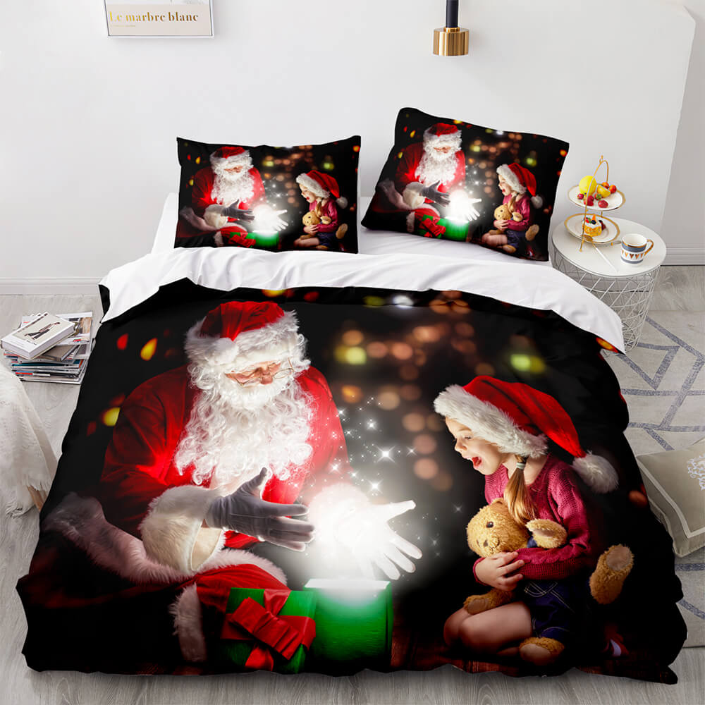 Merry Christmas UK Bedding Set Quilt Duvet Covers Bed Sheets Sets