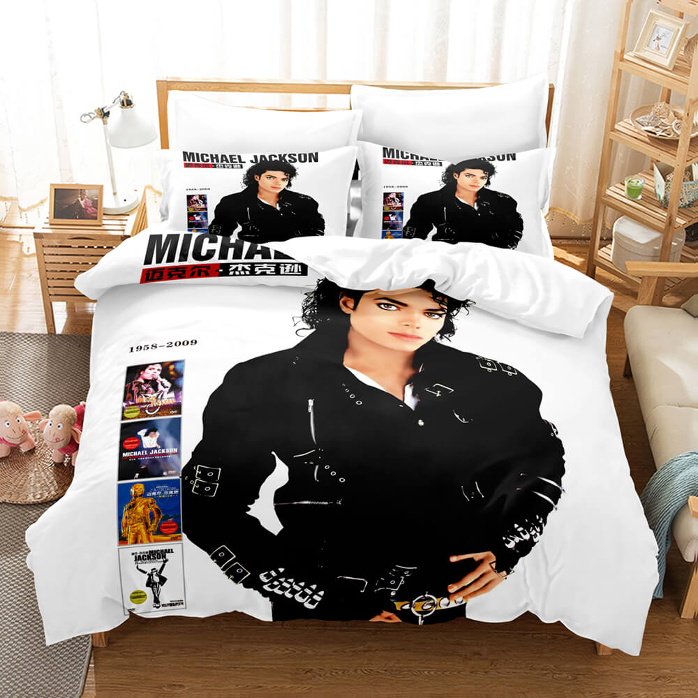 Michael Jackson Cosplay Bedding Set Quilt Duvet Covers Bed Sheets Sets