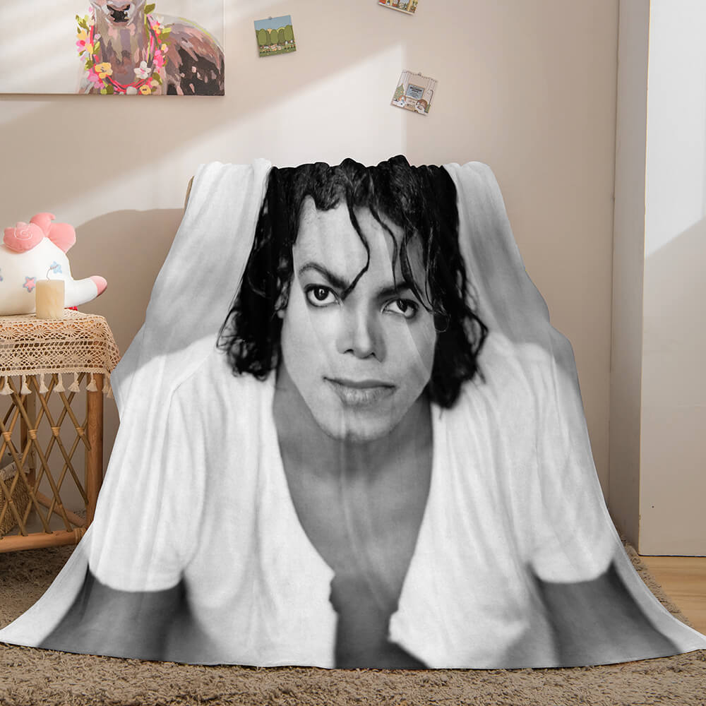 Michael Jackson Flannel Fleece Throw Blanket Wrap Nap Quilt Blanket