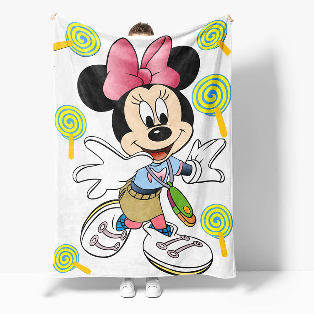 Mickey Minnie Mouse Cosplay Blanket Flannel Fleece Quilt Blanket