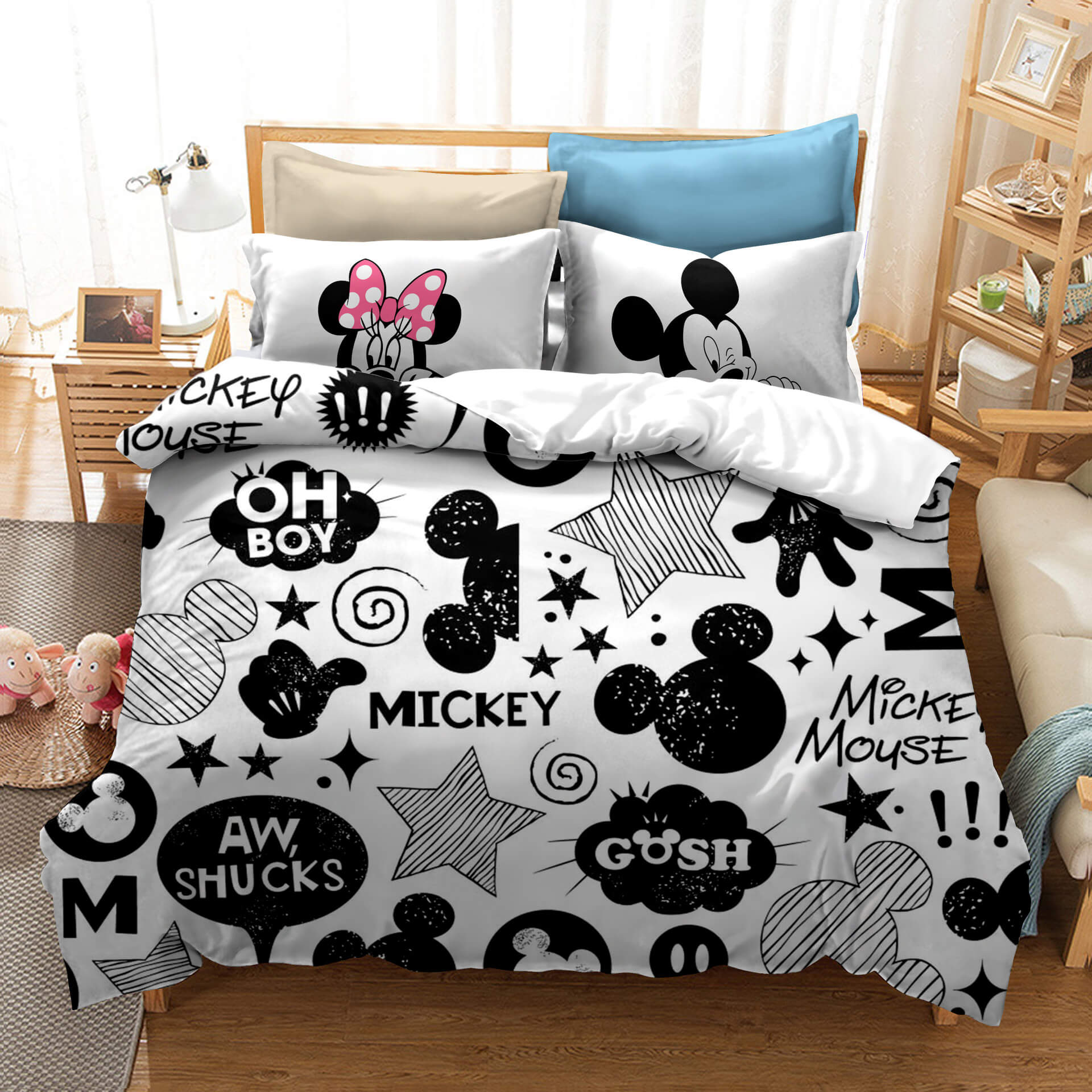 Mickey Mouse Cosplay Kids Bedding Set UK Duvet Cover Bed Sheets Sets