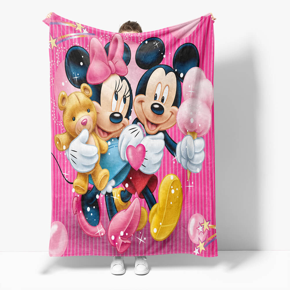 Mickey Mouse Minnie Mouse Cosplay Flannel Fleece Blanket Quilt Blanket