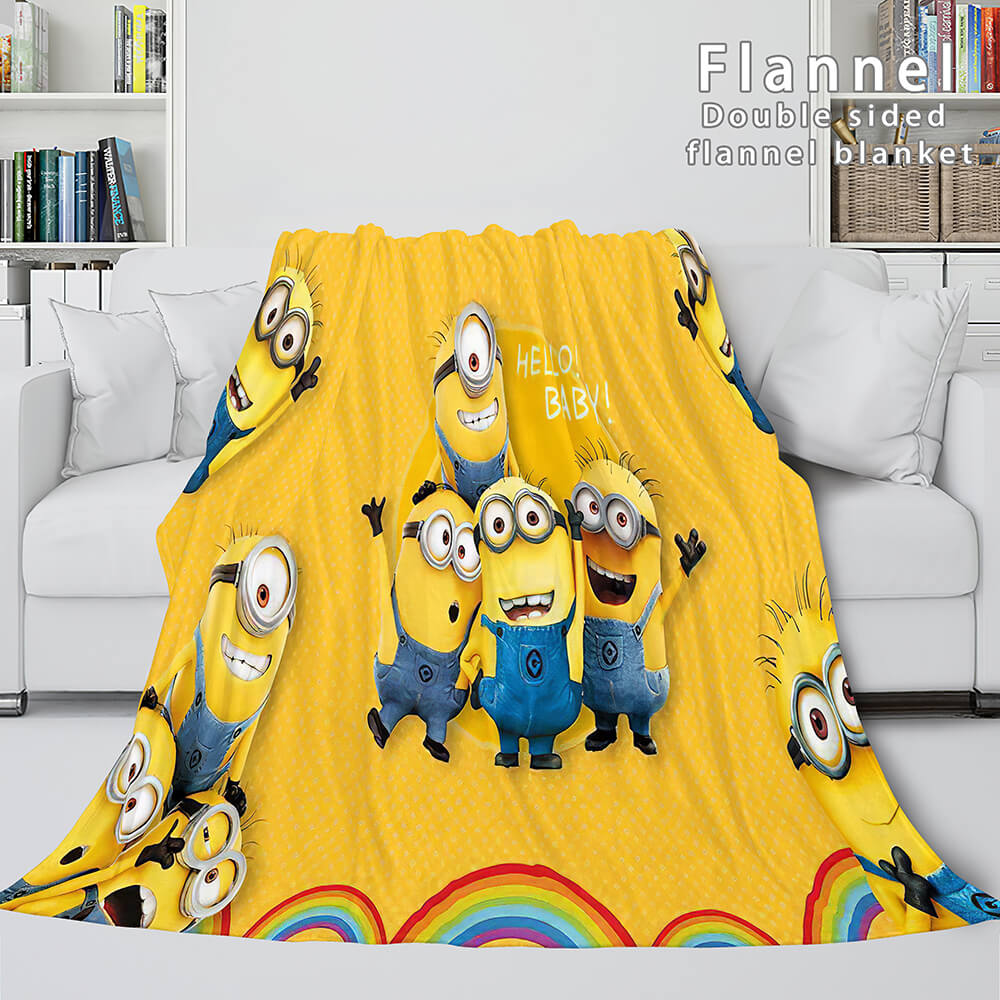 Minions Flannel Fleece Blanket Throw Cosplay Bedding Quilt Blanket