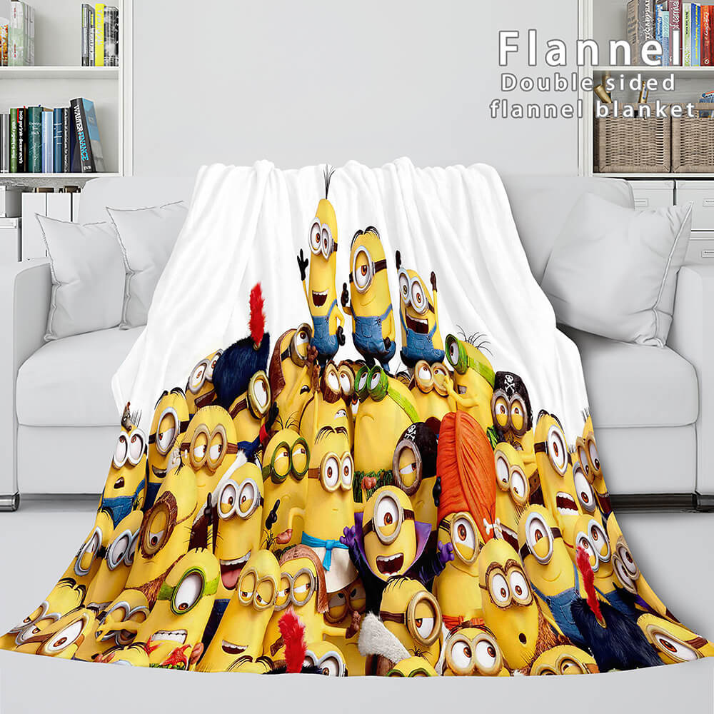 Minions Flannel Fleece Blanket Throw Cosplay Bedding Quilt Blankets