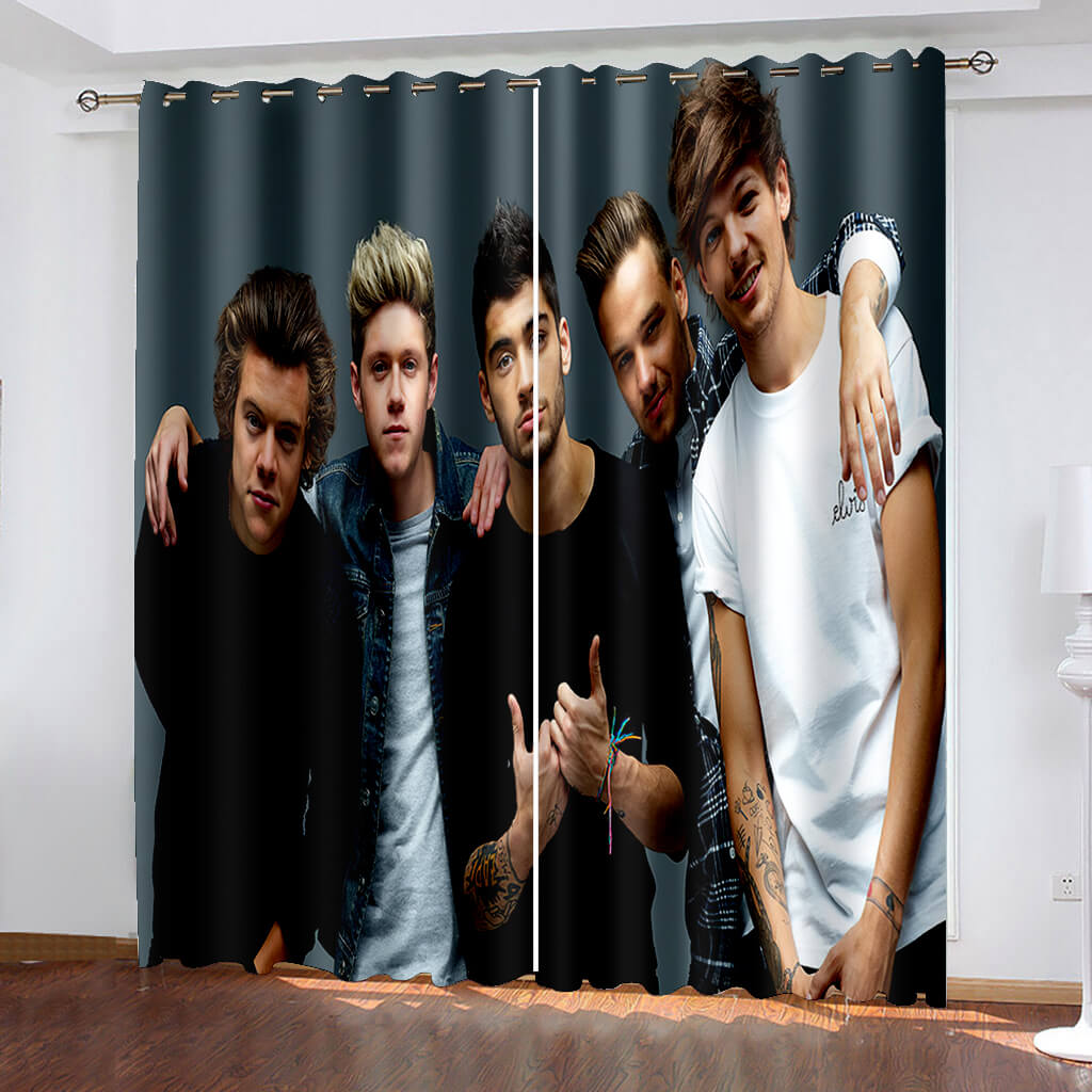 One Direction Curtains Blackout Window Treatments Drapes for Room Decor