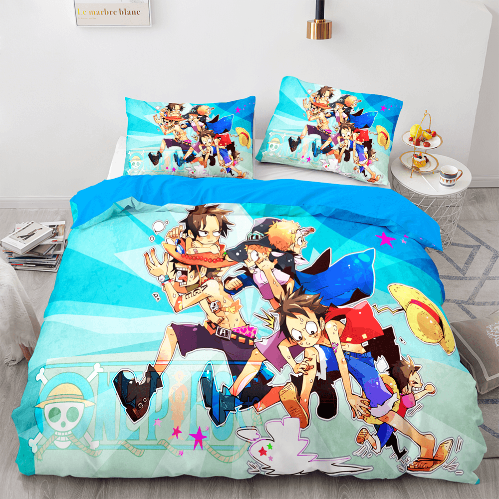 One Piece Cosplay Bedding Set Quilt Duvet Covers Bed Sheets Sets