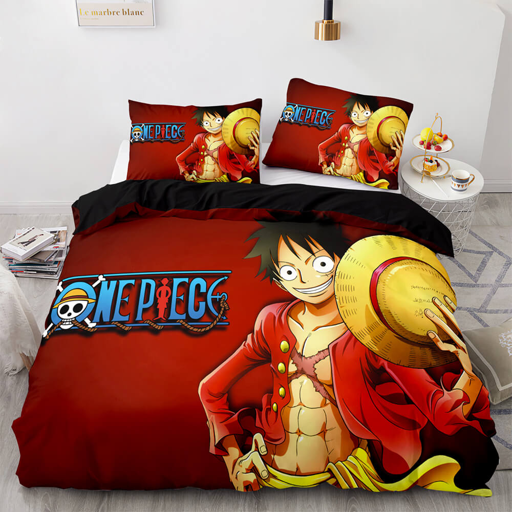 One Piece Kids UK Bedding Set Soft Quilt Duvet Cover Bed Sheets Sets