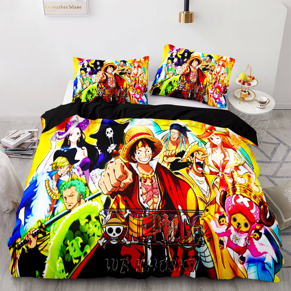One Piece UK Bedding Set Soft Quilt Duvet Cover Bed Sheets Sets