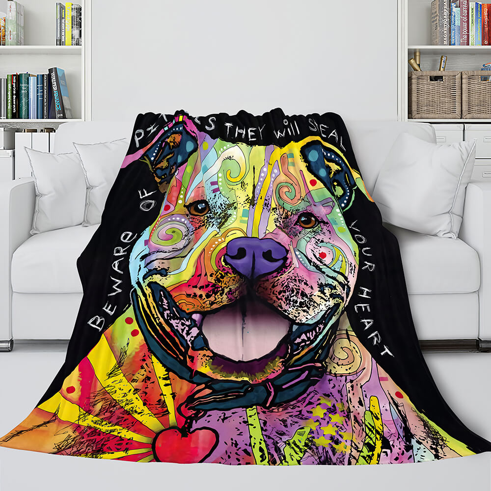 Pet Puppy Dog Flannel Fleece Blanket Bedding Blanket for All Seasons