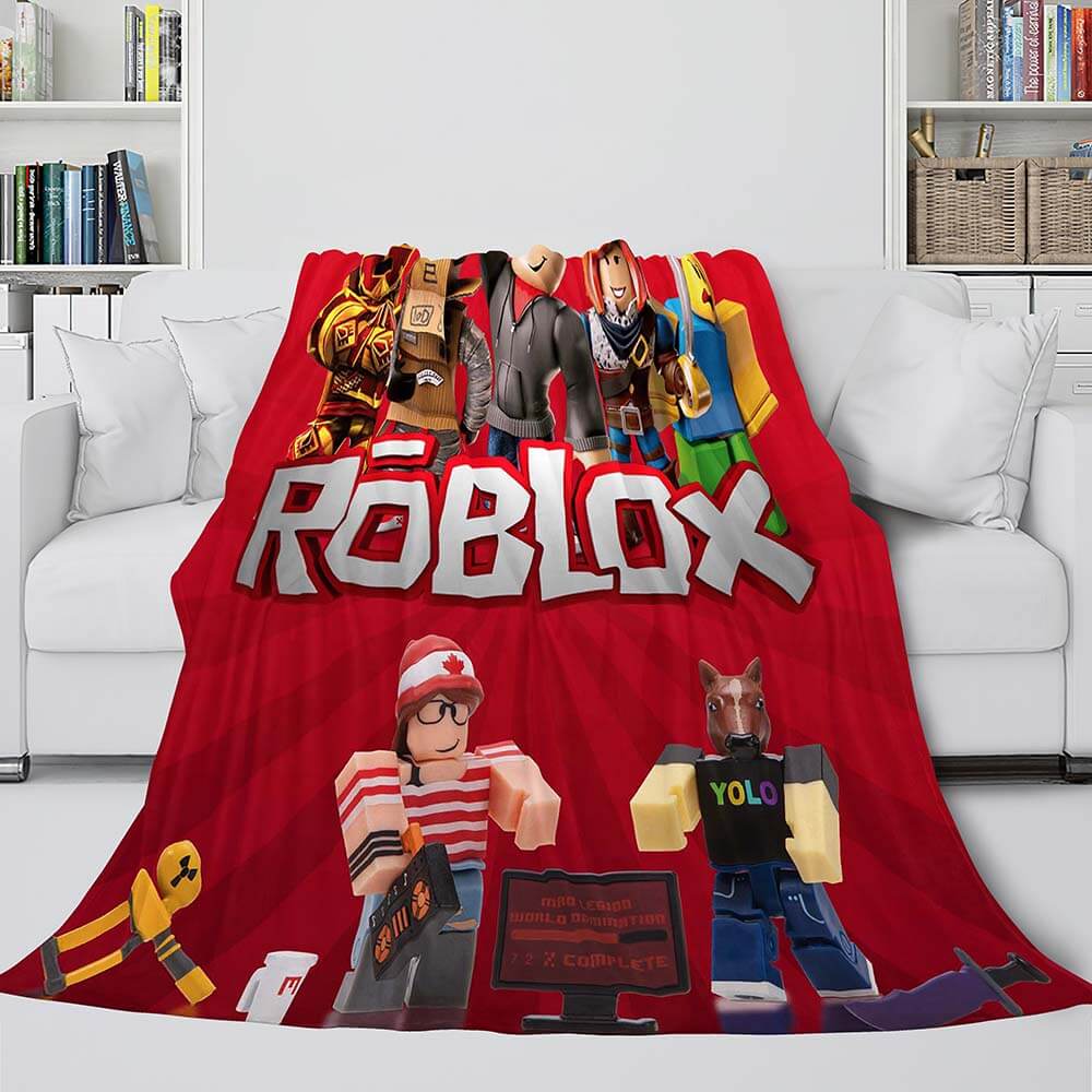 Roblox Flannel Fleece Blanket Dunelm Bedding Quilt Wrap Nap Blanket