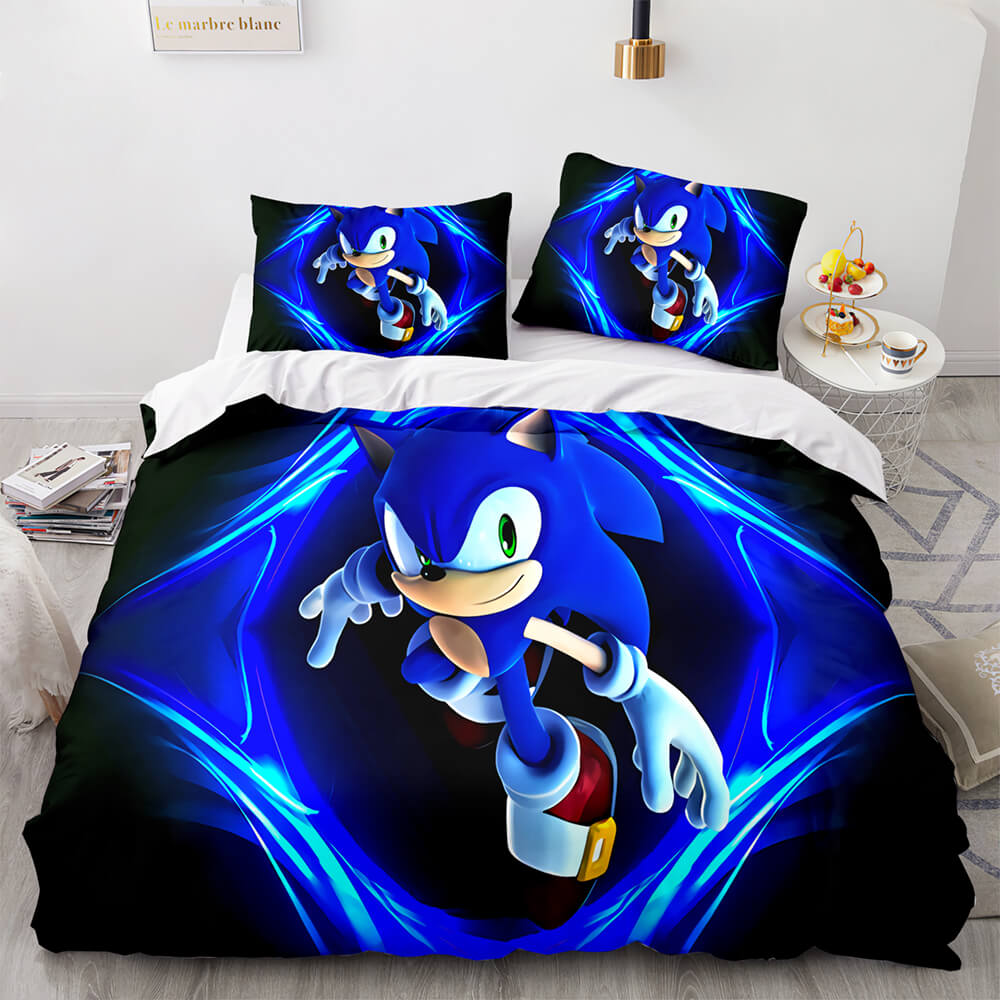 Sonic Cosplay Kids Bedding Set Present Quilt Duvet Cover Bed Sets