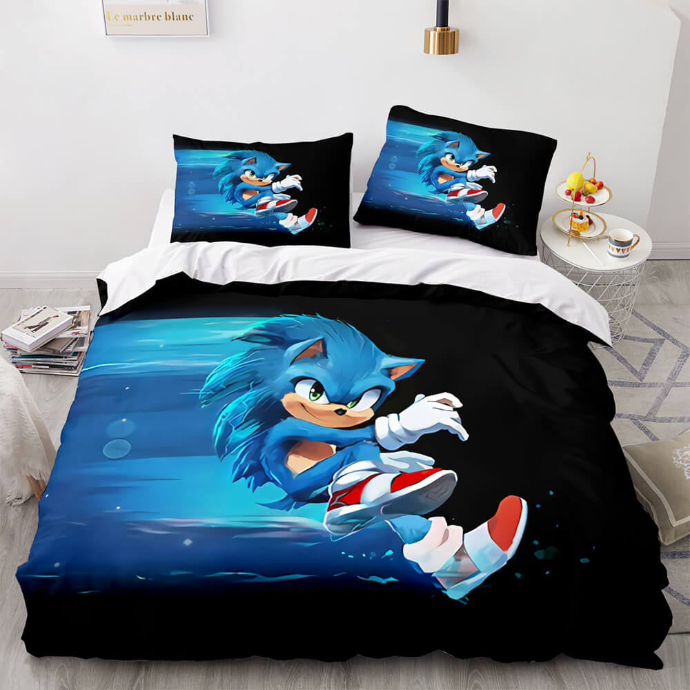 Sonic The Hedgehog Cosplay Kids Bedding Set Quilt Duvet Cover Bed Sets