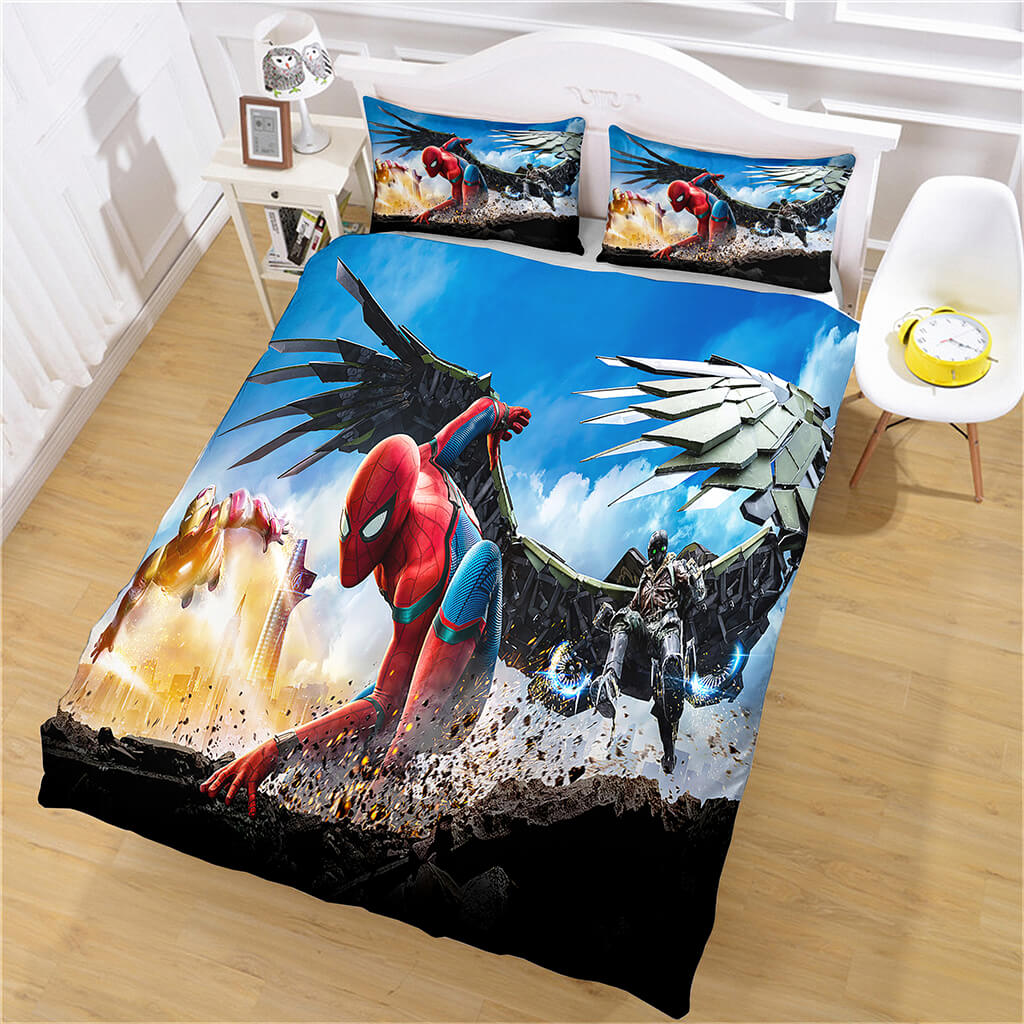 Spider-Man Bedding Set Quilt Cosplay Duvet Cover Bed Sheet Sets