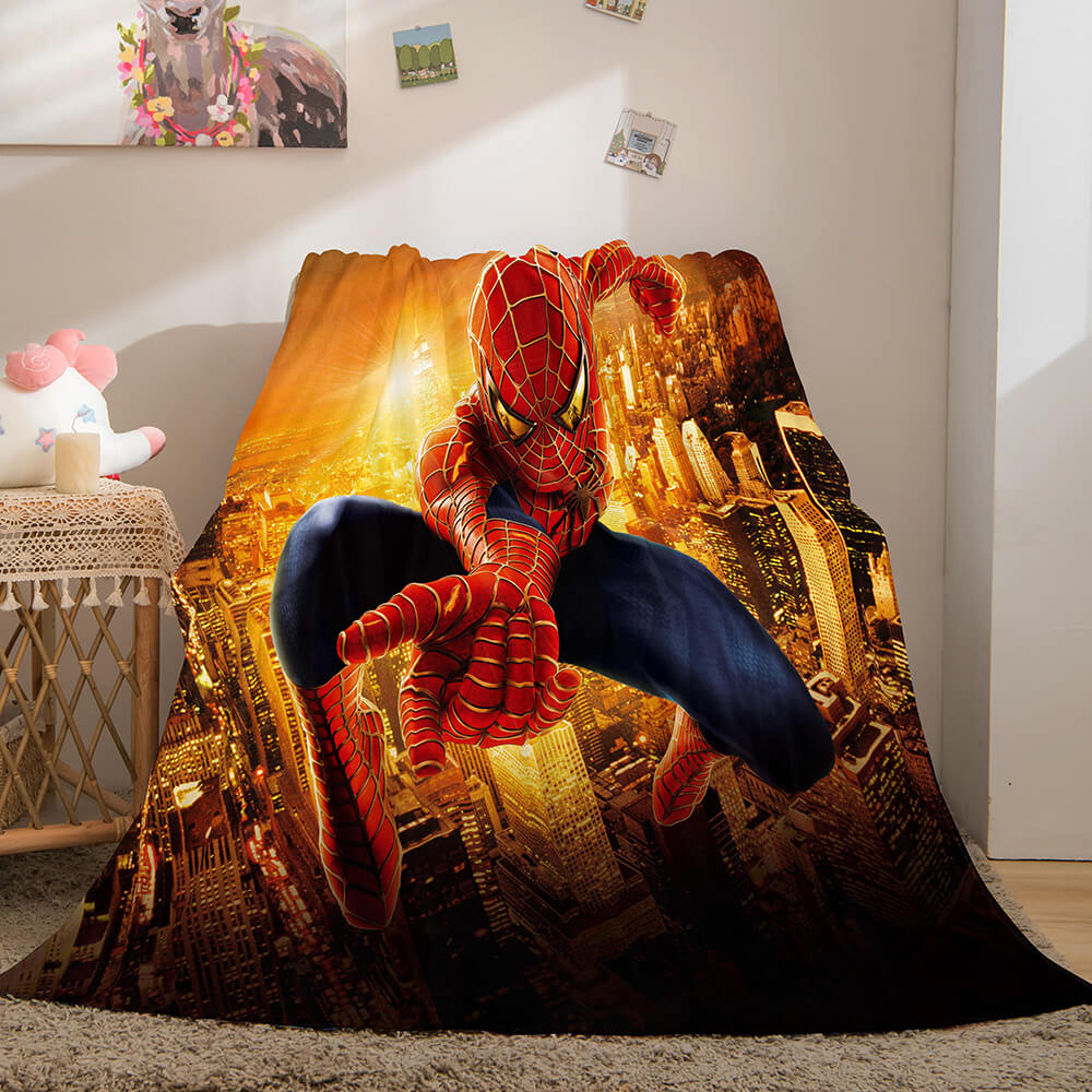 Spider Man Cosplay Blanket Flannel Fleece Blanket Throw Quilt Blanket