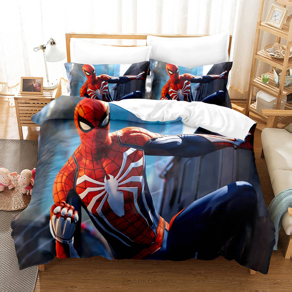 Spider Man Peter Parker Cosplay Quilt Bedding Set Duvet Cover Bed Sets