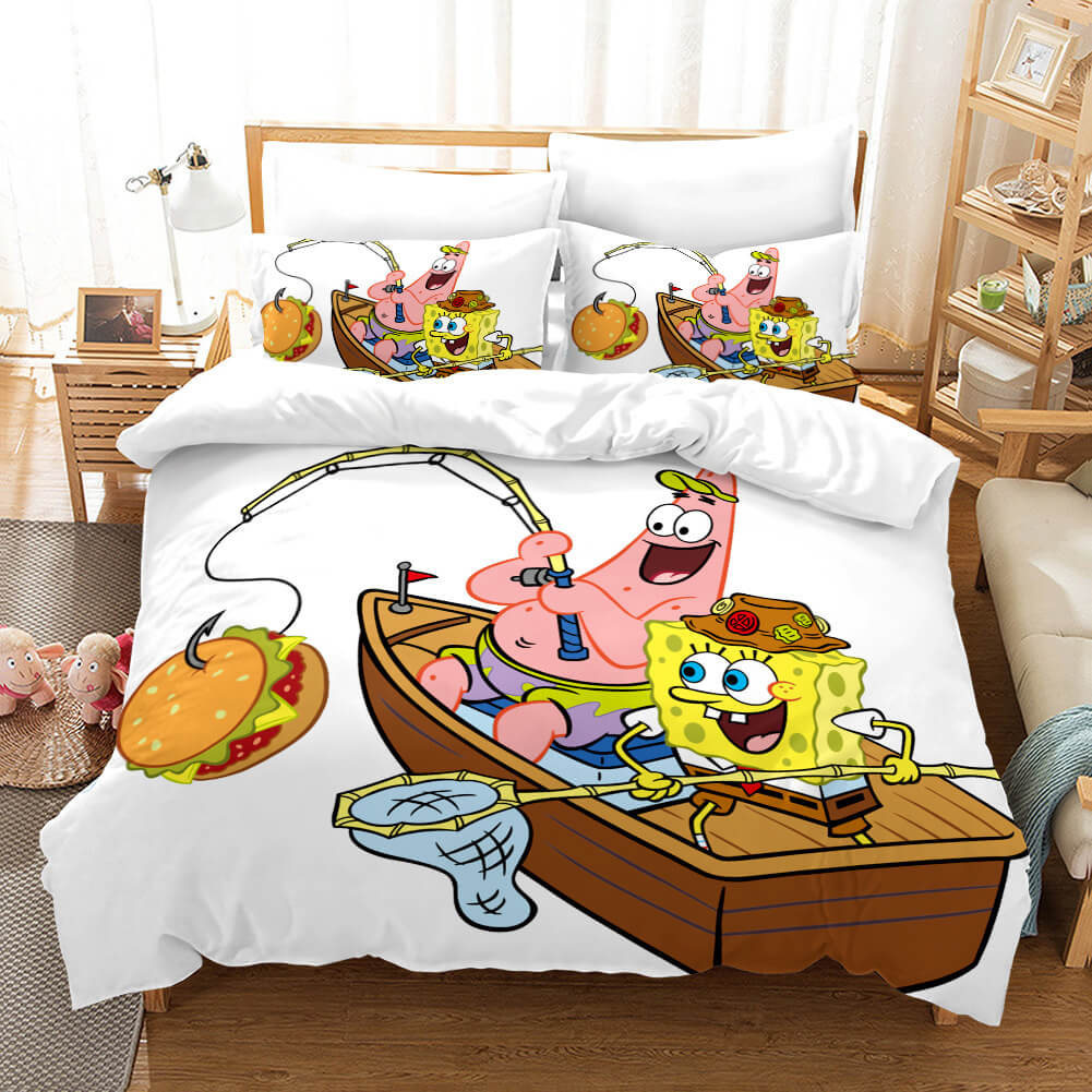 SpongeBob SquarePants Kids Bedding Set Duvet Cover Bed Sheets Sets