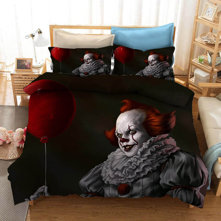 Stephen King's It Pennywise Joker Cosplay Bedding Set Duvet Cover Sets