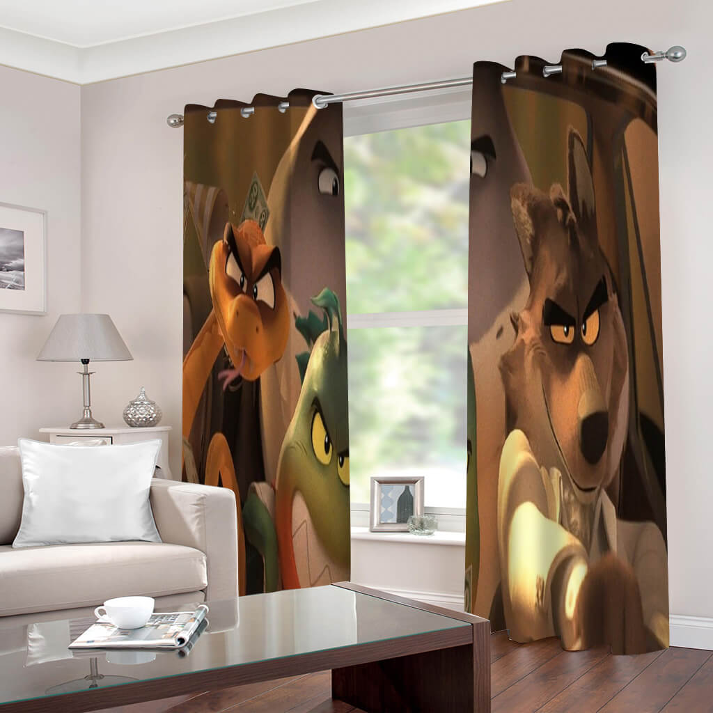 The BAD GUYS Curtains Blackout Window Drapes for Room Decoration