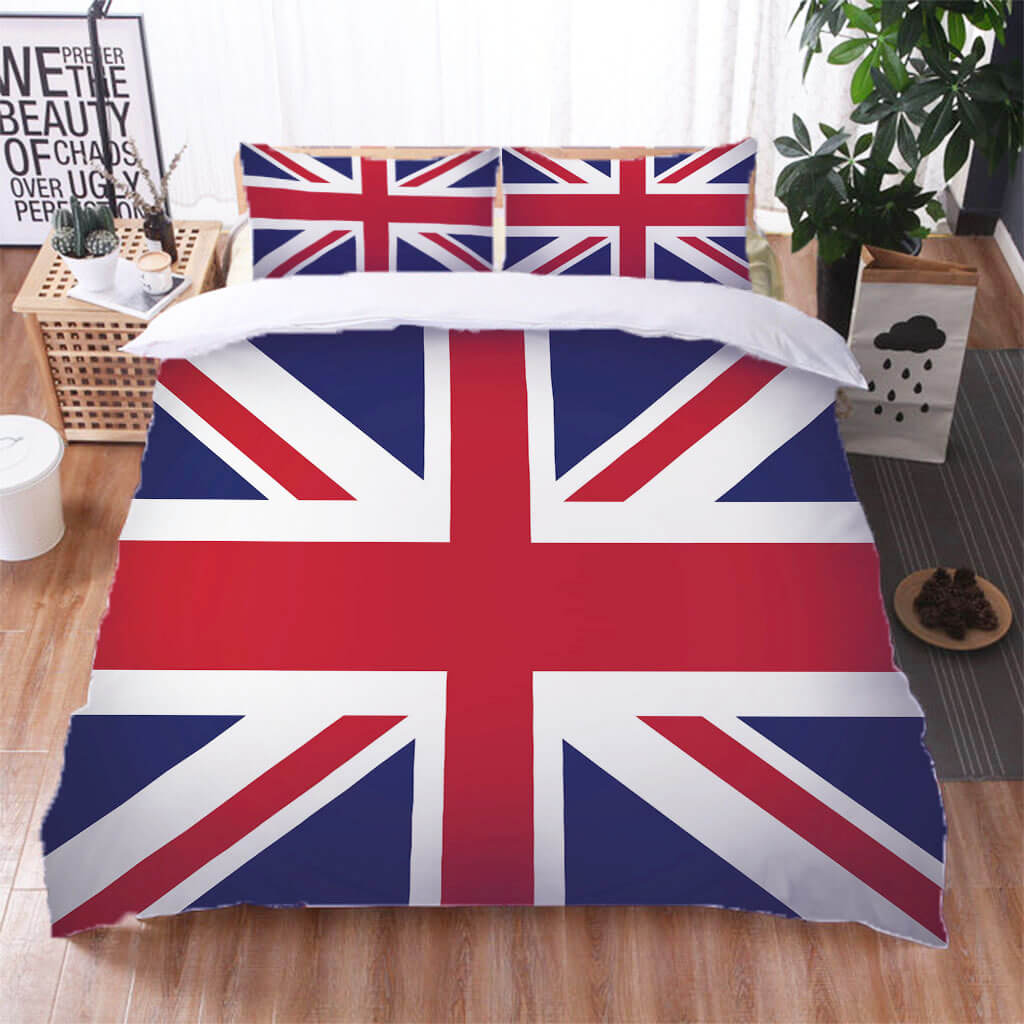 The British National Flag Bedding Set UK Duvet Cover Bed Sheet Sets