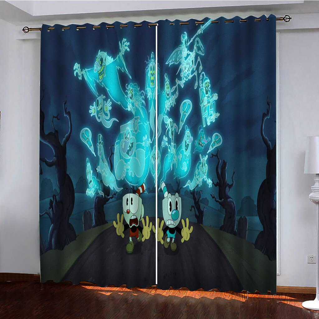 The Cuphead Show Curtains Blackout Window Drapes