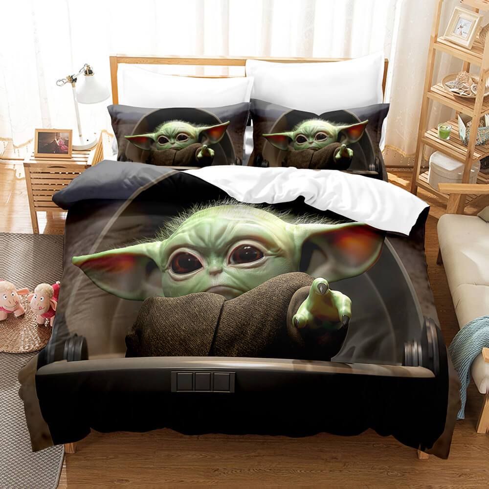Baby Yoda Kids Bedding Set Duvet Cover Bed Sets