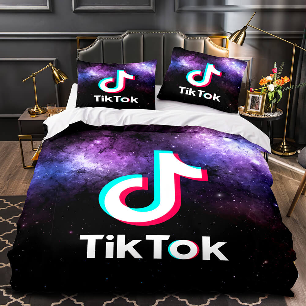 Tiktok Bedding Set Tik Tok Cosplay Quilt Duvet Covers Bed Sheets Sets