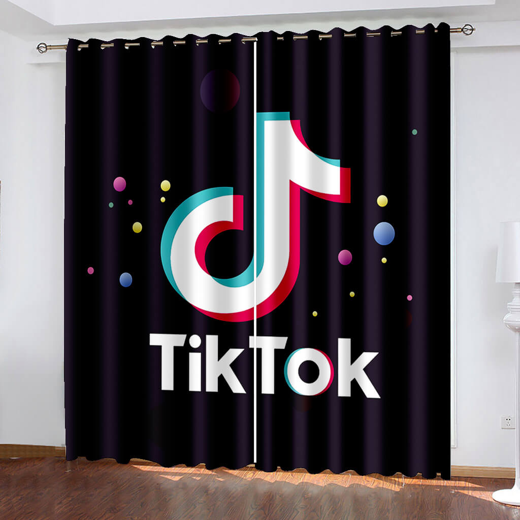 Tiktok Curtains Blackout Window Treatments Drapes for Room Decoration