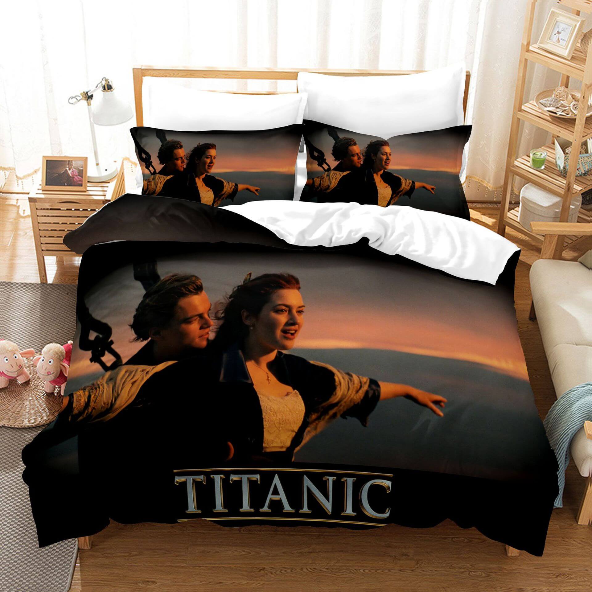 Titanic Jack And Rose Cosplay Bedding Set Duvet Covers Bed Sheets Sets