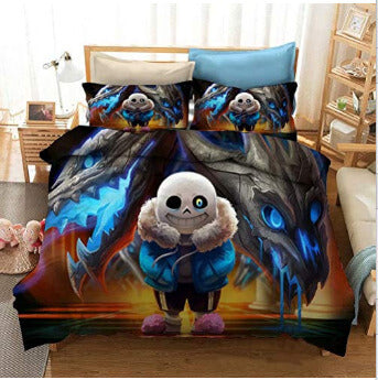 Undertale Sans Cosplay UK Bedding Set Duvet Covers Bed Sheets Sets