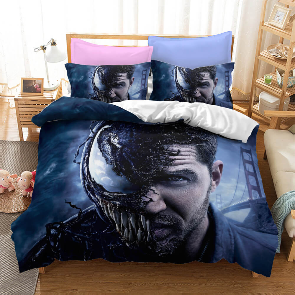 Venom 2 Cosplay UK Bedding Set Quilt Duvet Cover Bed Sheets Sets