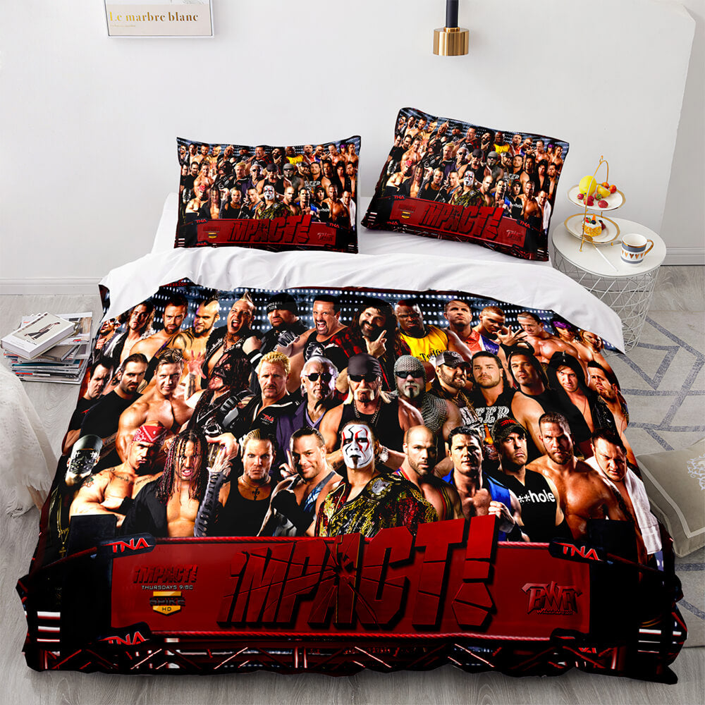 WWE RAW Cosplay Bedding Set UK Size Quilt Duvet Covers Bed Sheets Sets