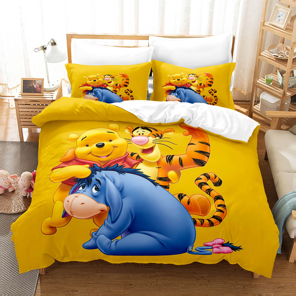 Winnie the pooh UK Bedding Set Duvet Cover Quilt Bed Sheets Sets
