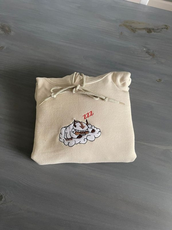 Appa Sleeping On Cloud Embroidered Hoodie