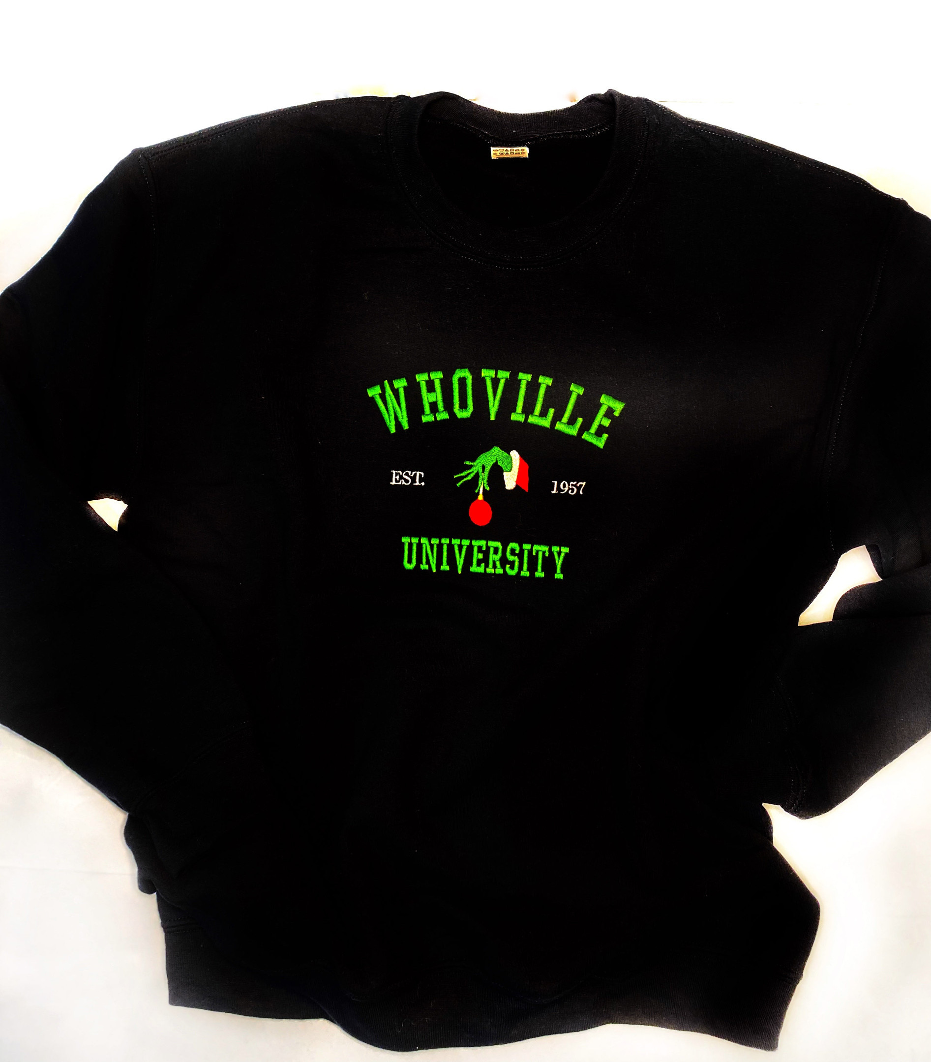 Whoville Grinch Christmas Embroideried Sweatshirt Christmas