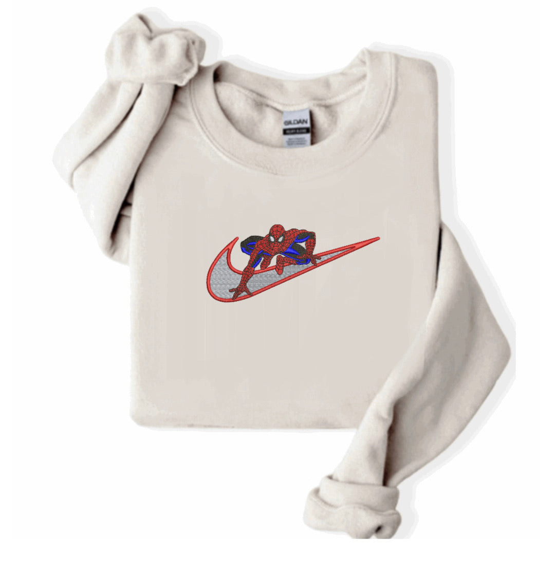 Swoosh Spiderman Embroidered Sweatshirt