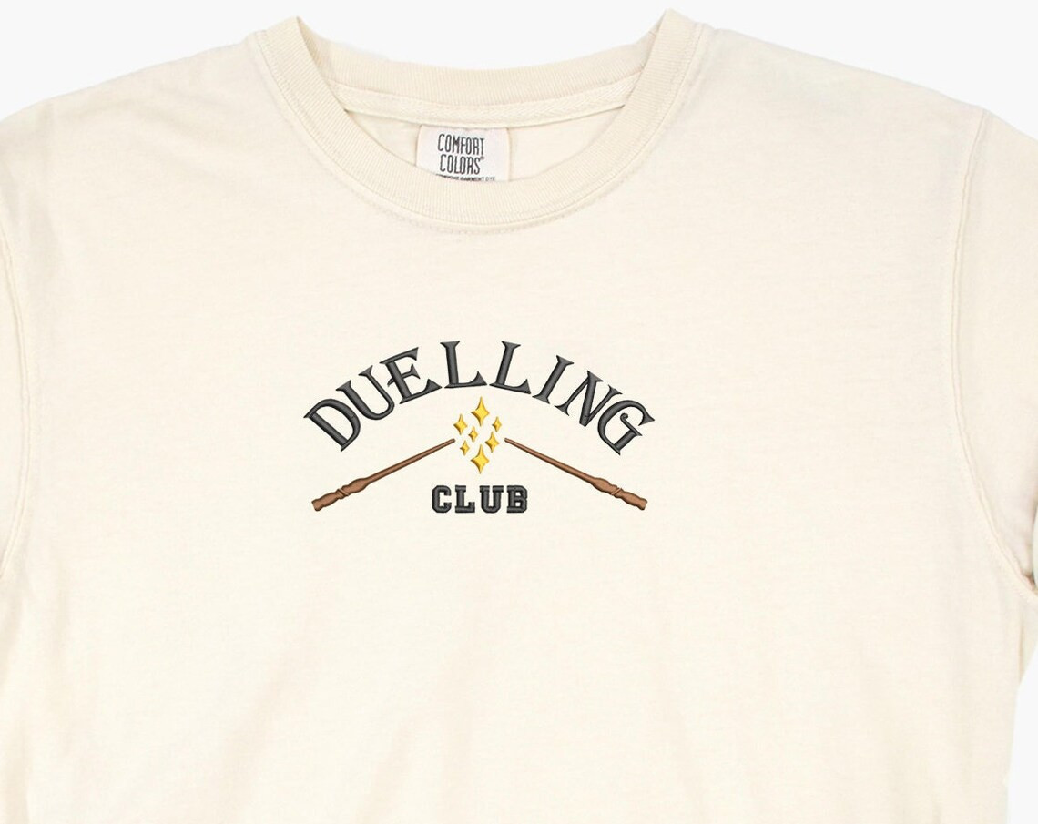 Wizard Dueling Club Embroidered Tshirt Wand Shirt Vacation T Shirt School Shirt Disney Tshirt Womens Disney Shirt