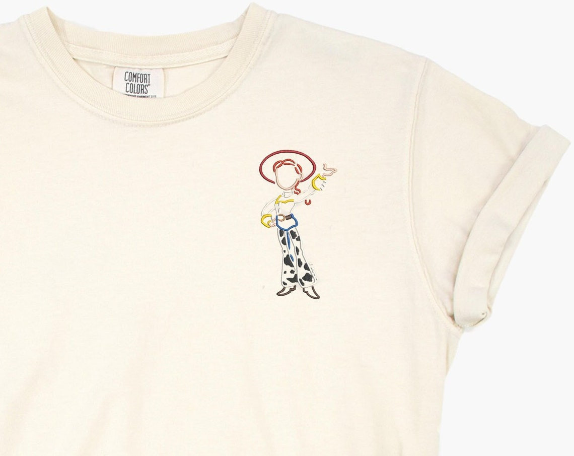 Toy Story Jessie Embroidered Tshirt Toy Story Embroidered Shirt Jessie T Shirt Pixar Shirt Disney Tshirt Womens Disney Shirt