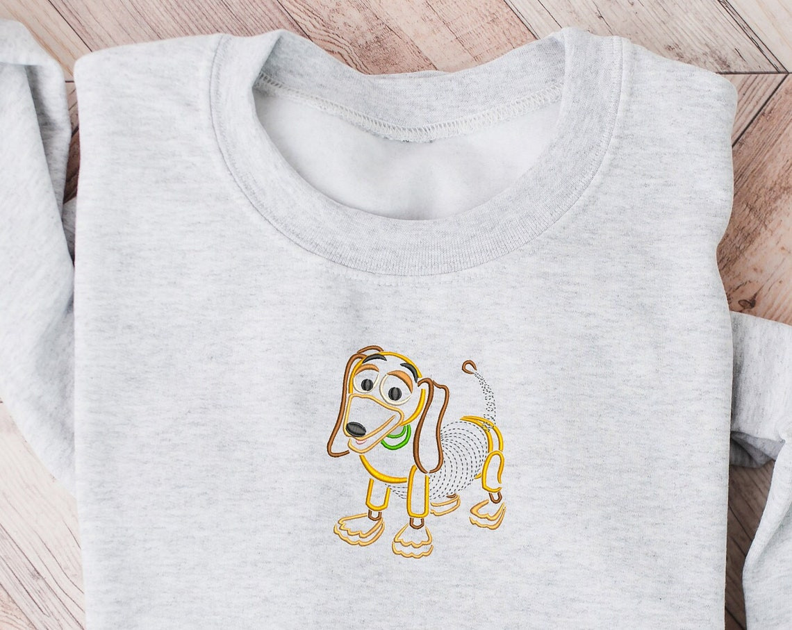 Toy Story Slinky Dog Embroidered Crewneck Disney Embroidered Sweatshirt Toy Story Sweatshirt Disney Crewneck Womens Disney Crewneck