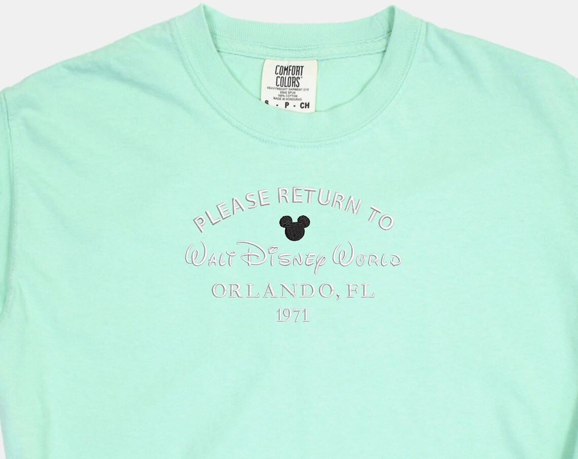 Return To Disney World Embroidered Shirt Disney World Embroidered Shirt Disney Shirt Disney Mickey Shirt Disney Tshirt Mickey Shirt