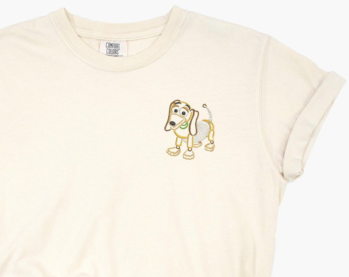 Toy Story Slinky Dog Embroidered Tshirt Toy Story Embroidered Shirt Slinky Dog T Shirt Pixar Shirt Disney Tshirt Womens Disney Shirt