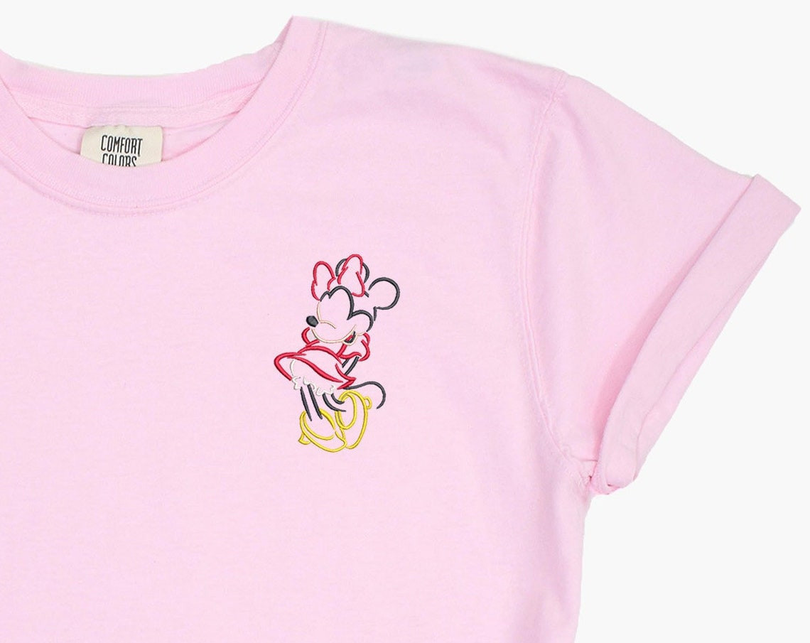 Minnie Embroidered Tshirt Fab 5 Shirt Minnie T Shirt Mouse Shirt Minnie Tshirt Disney Tshirt Womens Disney Shirt