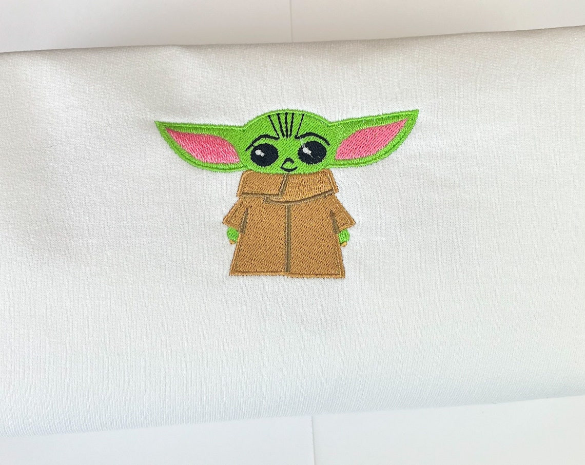 Baby Yoda Embroidered Sweatshirt