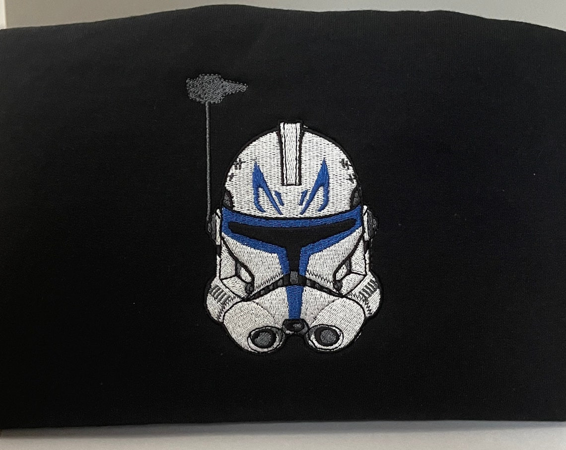 Captain Rex Helmet Star Wars Embroidery Sweatshirt