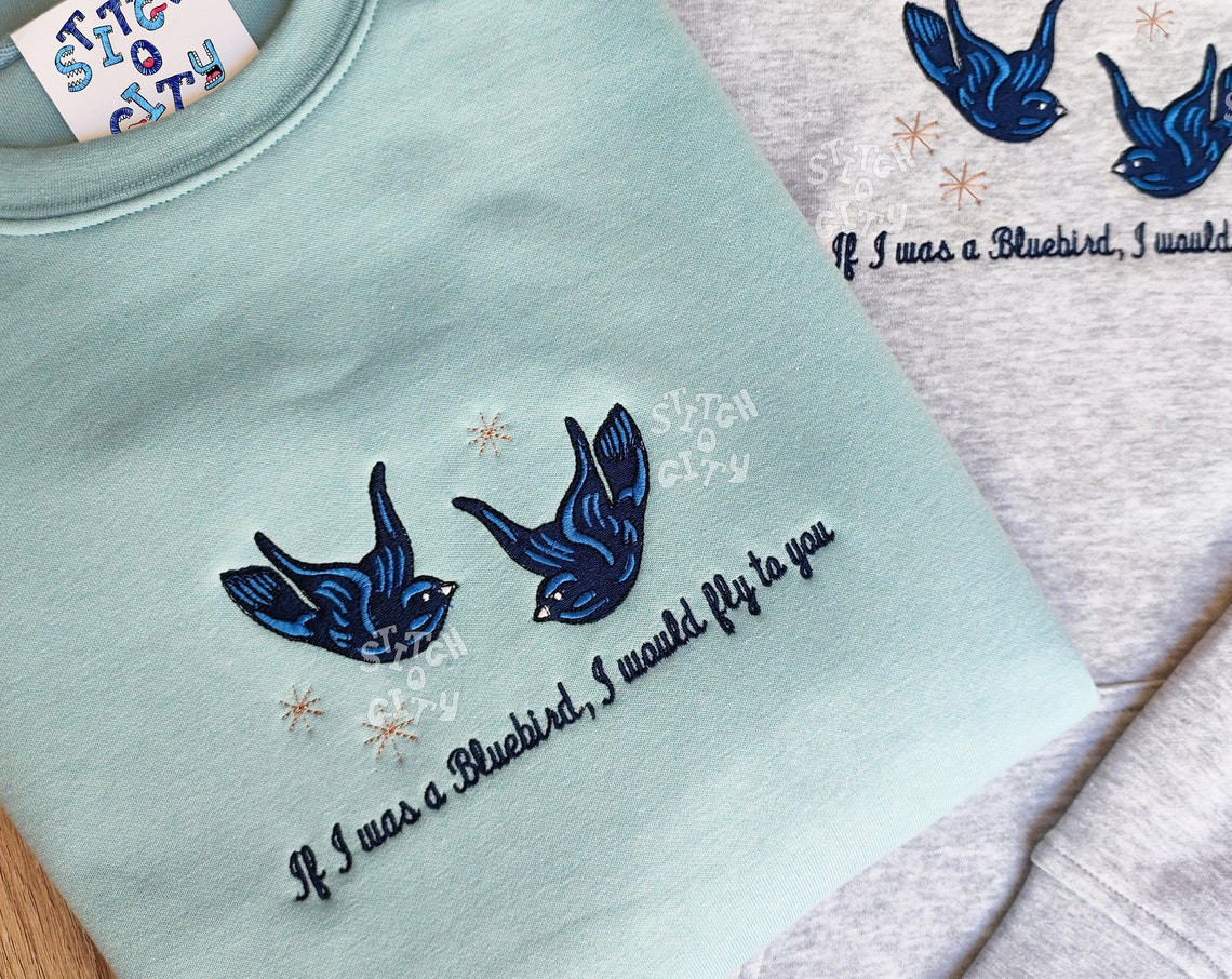 Embroidered I Would Fly To You Inspired Embroidered Crewneck Sweatshirt Embroidered Hoodie